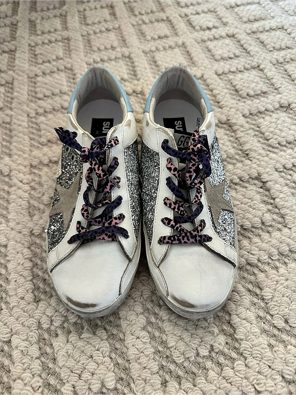 Golden Goose Super-Star Women's Glitter Star Sneakers